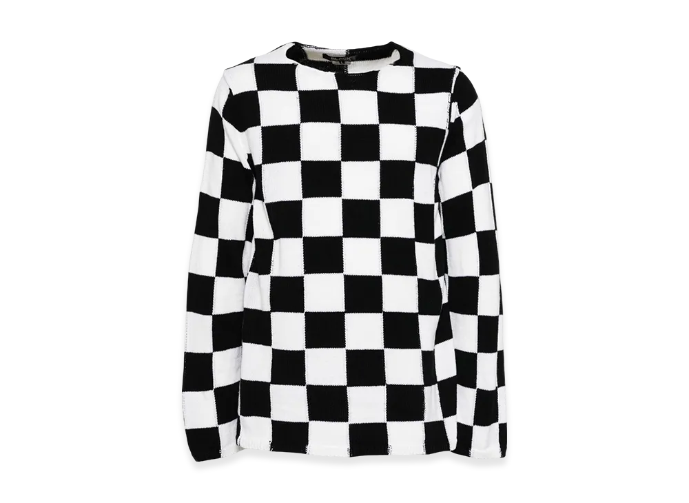 BLACK COMME des GARCONS Check Pullover "Black"