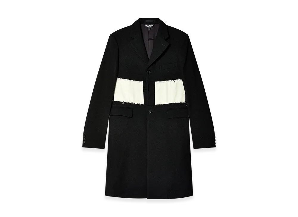 BLACK COMME des GARCONS Frayed Edge Coat "Black"