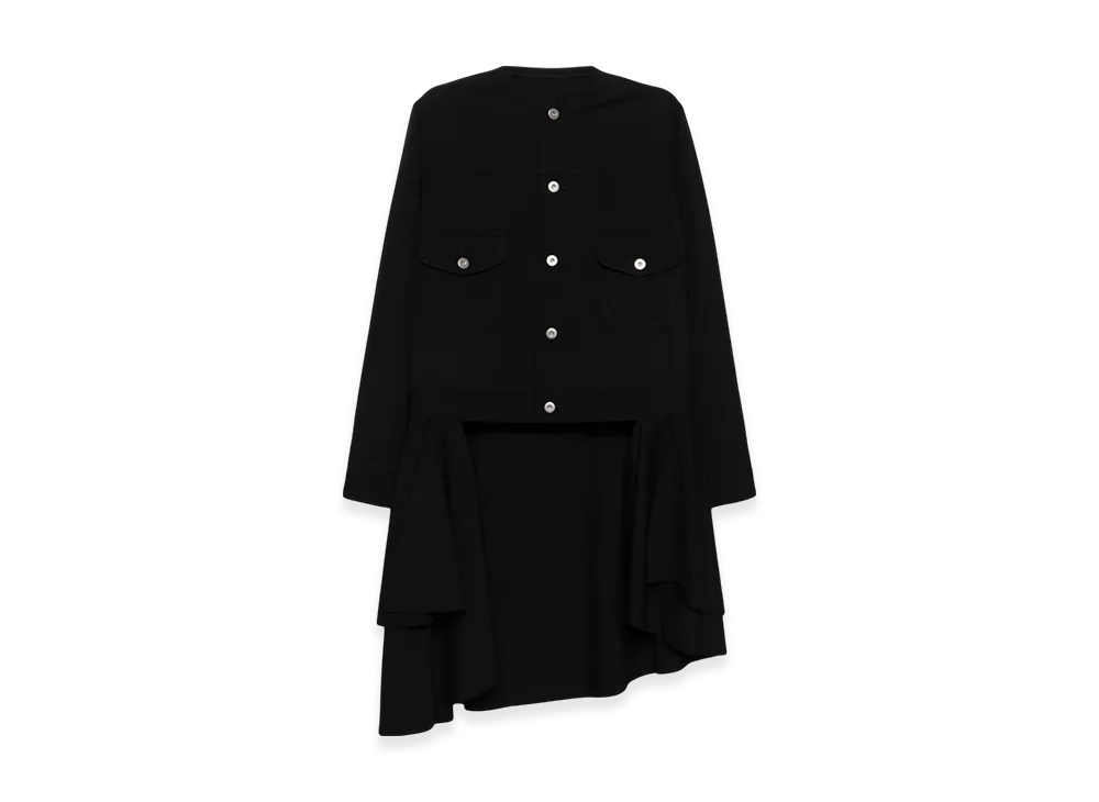 BLACK COMME des GARCONS Damaged Panel Jacket "White"