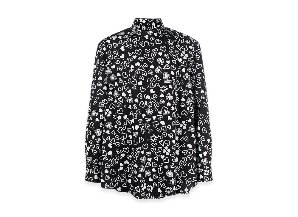 BLACK COMME des GARCONS Heart Print Shirt "Black"