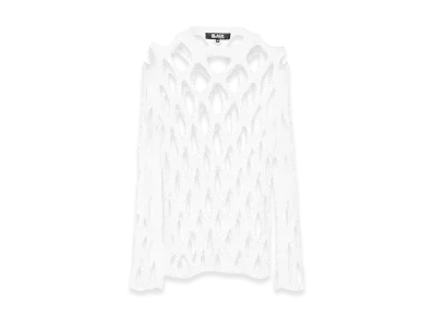 BLACK COMME des GARCONS Open-Knit Sweater "White"