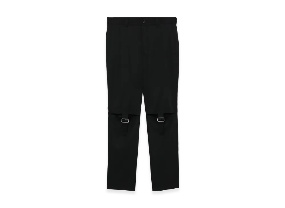 BLACK COMME des GARCONS Strap Detail Straight Pants "Black"