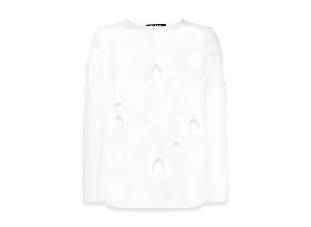 BLACK COMME des GARCONS Cut-Out Pullover "Black"