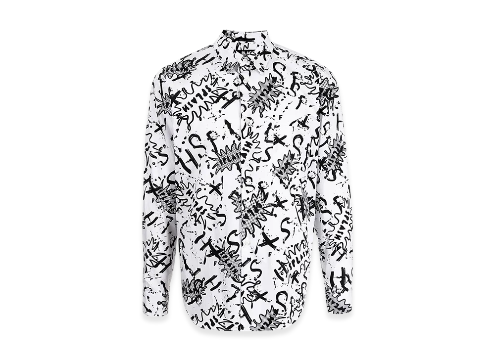 BLACK COMME des GARCONS Print Shirt "White"