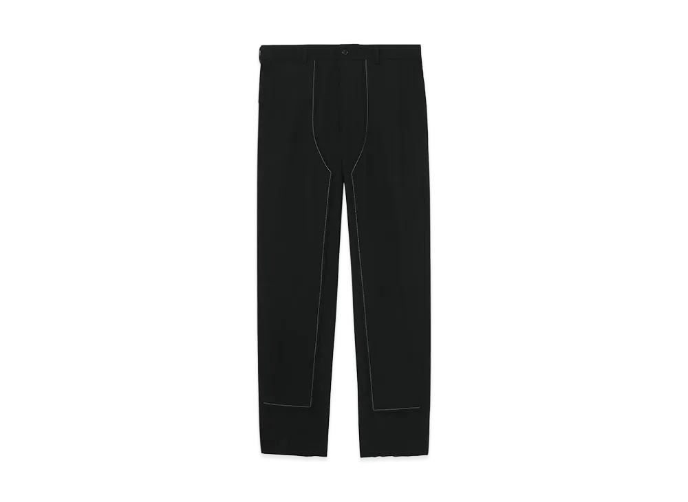 BLACK COMME des GARCONS Decorative Stitch Straight Pants "Black"