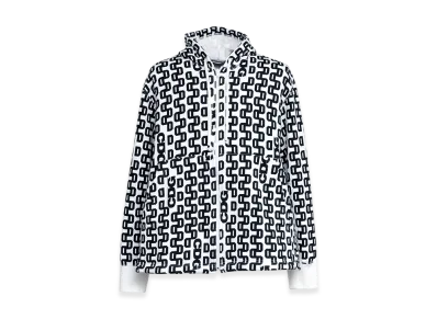 COMME des GARCONS CDG All Over Print Zip Hooded Sweatshirt "White/Black"