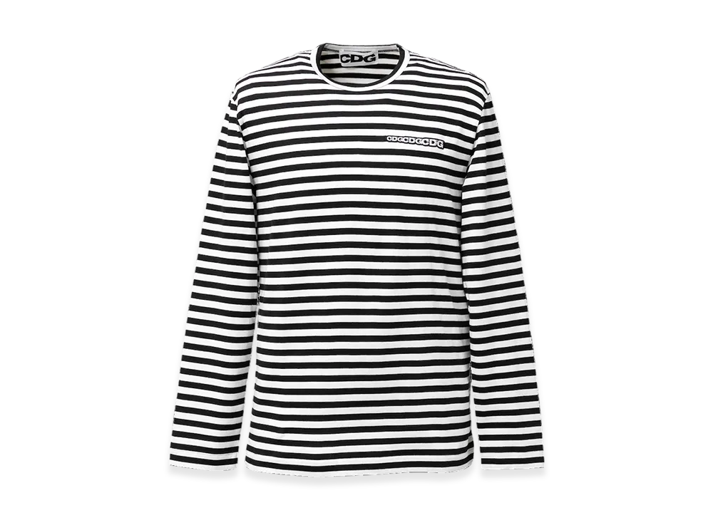 COMME des GARCONS CDG Patch Long Sleeve T-Shirt Black Stripe "Black"