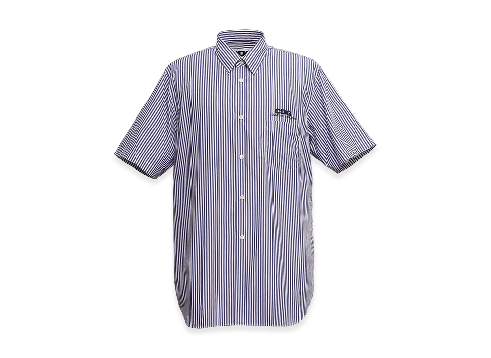 COMME des GARCONS CDG Classic Shirt with Short Sleeve "Blue Stripe"