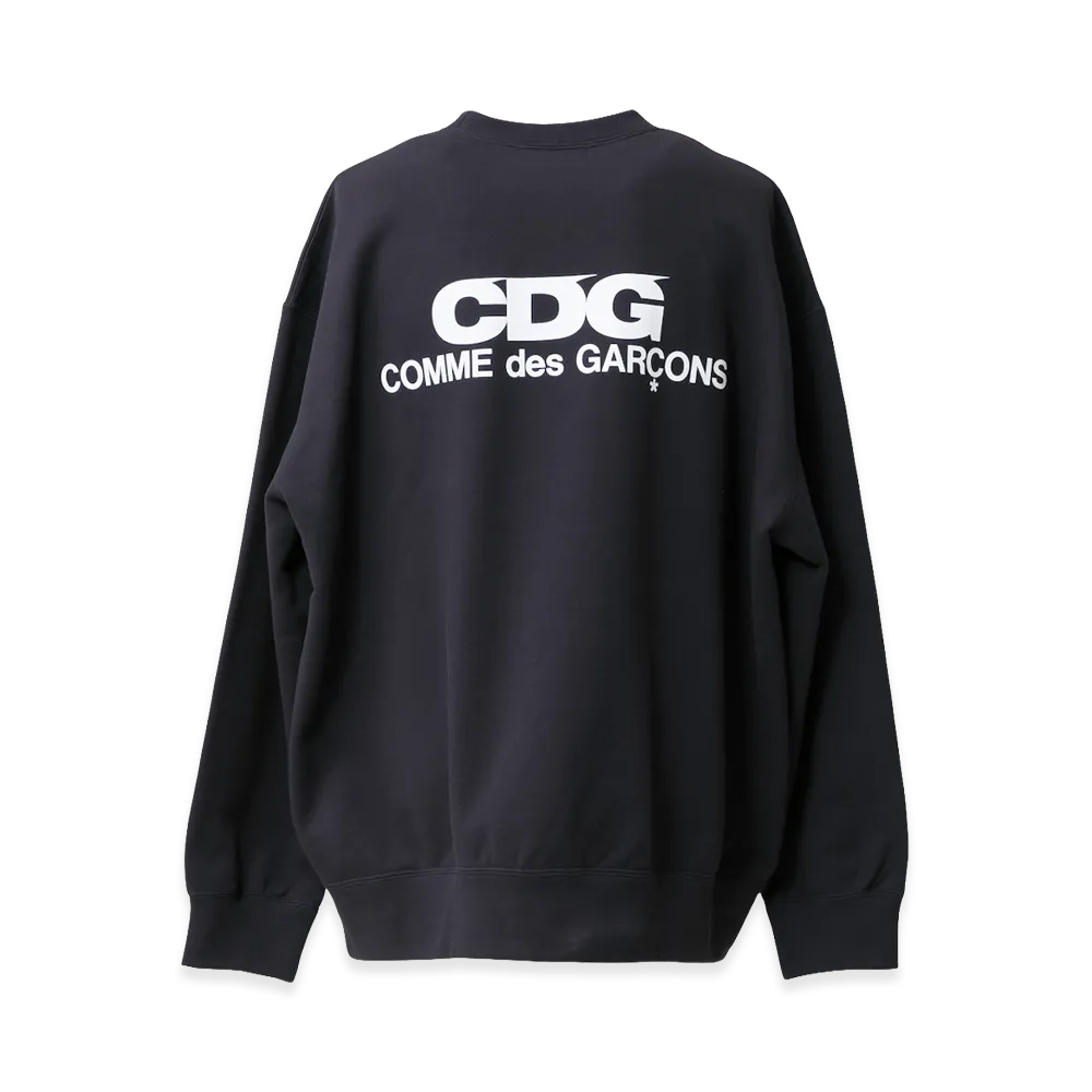 COMME des GARCONS CDG Oversized Crew Neck Sweatshirt "Navy"