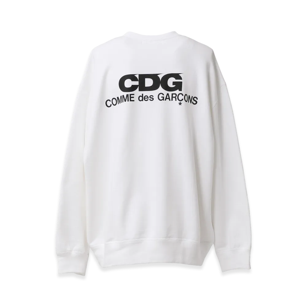 COMME des GARCONS CDG Oversized Crew Neck Sweatshirt "White"