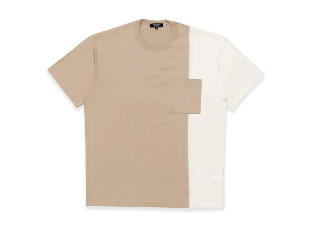 COMME des GARCONS HOMME Cotton Jersey T-shirt "Beige/White"