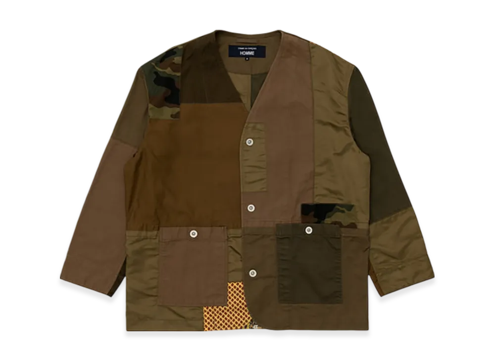 COMME des GARCONS HOMME Cotton Oxford Multi Fabric "Khaki/mix"