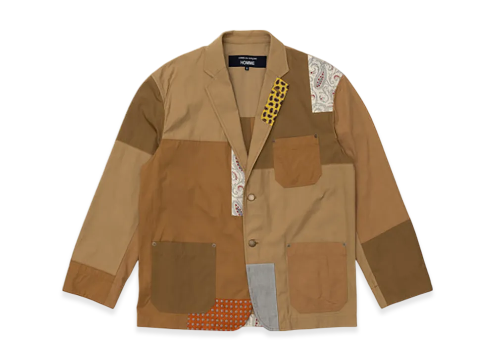 COMME des GARCONS HOMME Cotton Nylon Back Satin "Beige/Mix"