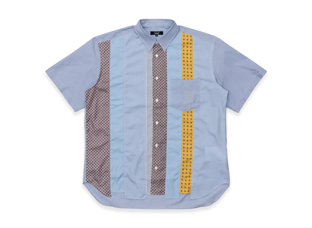 COMME des GARCONS HOMME Cotton Check Multi Fabric "White/Sax/Navy/Mix"