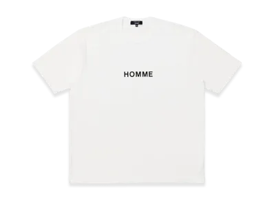 COMME des GARCONS HOMME Cotton Tight Tension Jersey Garment Print T-Shirts "White"