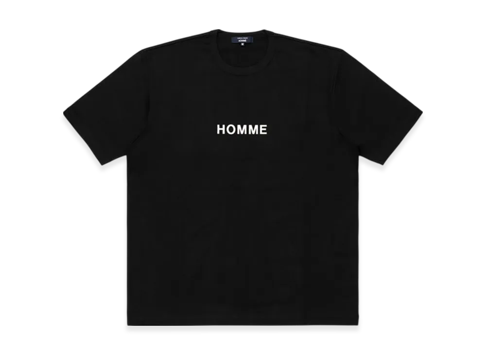 COMME des GARCONS HOMME Cotton Tight Tension Jersey Garment Print T-Shirts "Black"