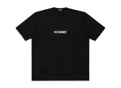 COMME des GARCONS HOMME Cotton Tight Tension Jersey Garment Print T-Shirts "Black"