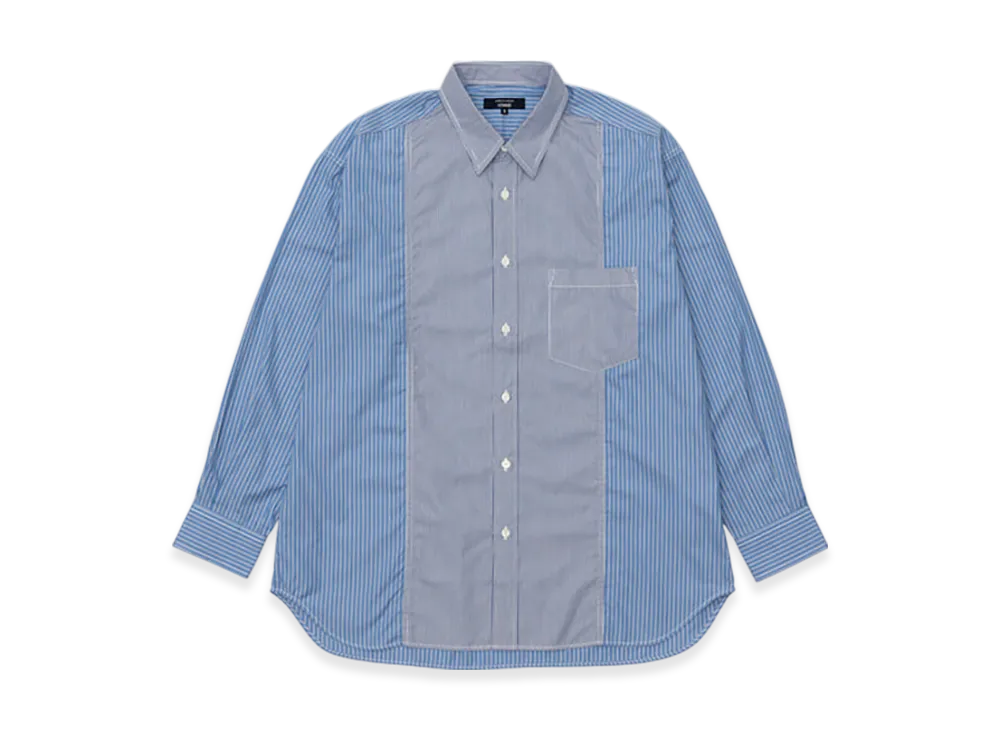 COMME des GARCONS HOMME Cotton Stripes x Cotton Stripes Shirts "Navy/Sax/WhitexWhite/Navy"
