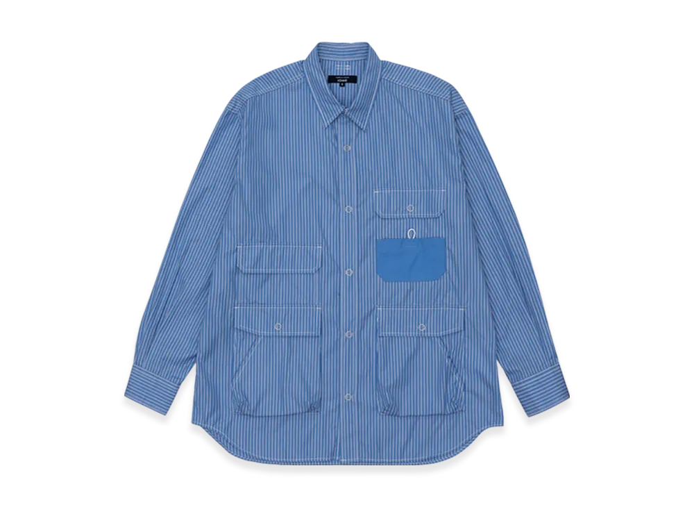 COMME des GARCONS HOMME Cotton Stripes "Navy/Sax"