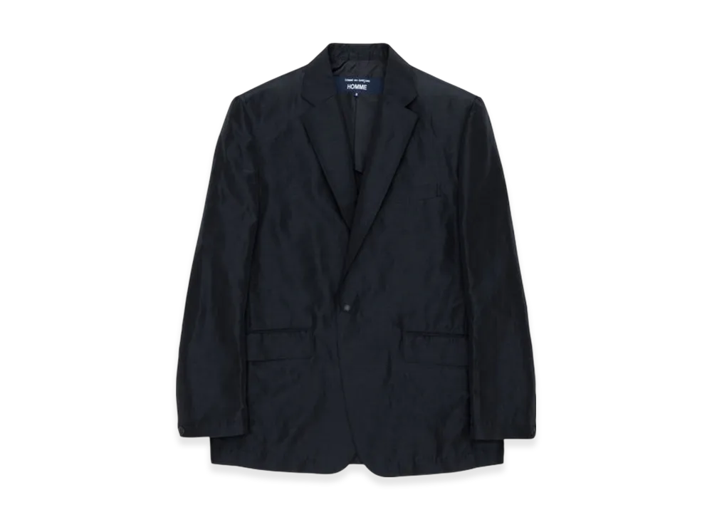 COMME des GARCONS HOMME Polyester Ramie Poplin Jackets "Black"