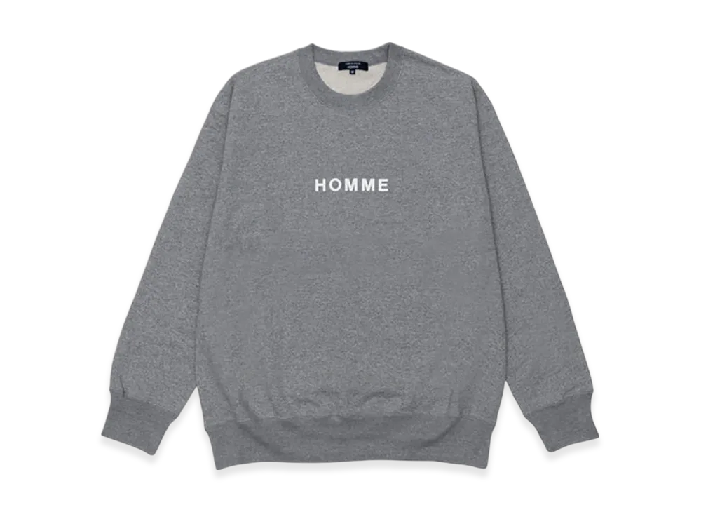 COMME des GARCONS HOMME Cotton Terry Cloth Garment Print T-Shirts "Top Grey"