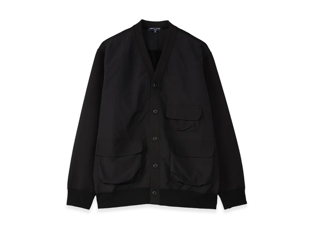 COMME des GARCONS HOMME Mercerized Back Pille Cardigan "Black"