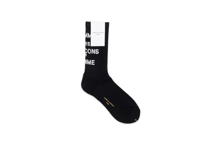 COMME des GARCONS HOMME Cotton Pile Logo Socks "Black"