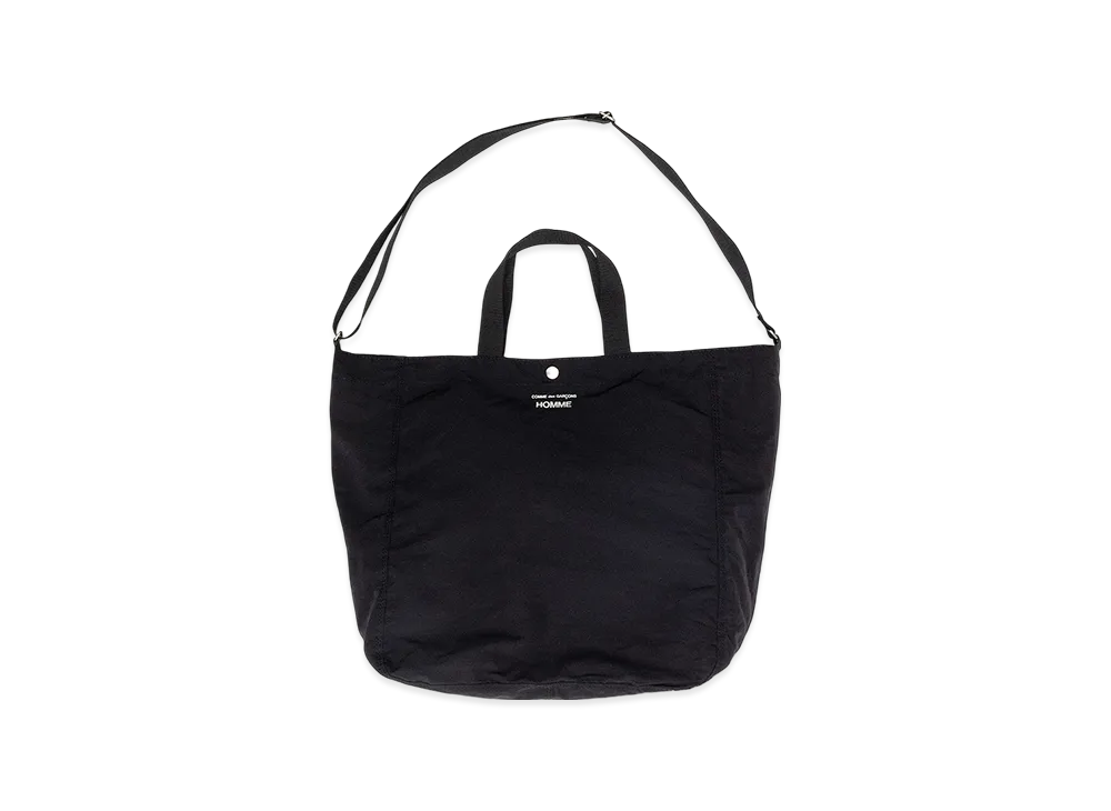 COMME des GARCONS HOMME Cotton Nylon Grosgrain Bag "Black"
