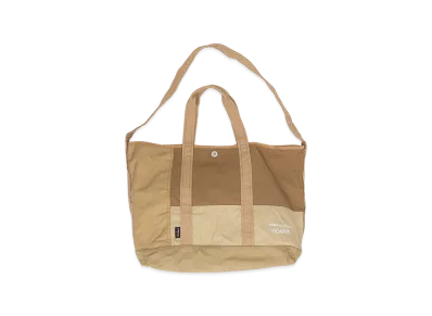 COMME des GARCONS HOMME Cotton Nylon Lip Patchwork 2WAY Tote Bag "Beige"