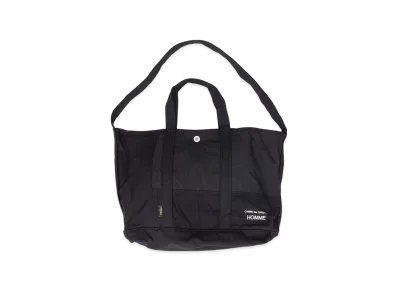 COMME des GARCONS HOMME Cotton Nylon Lip Patchwork 2WAY Tote Bag "Black"