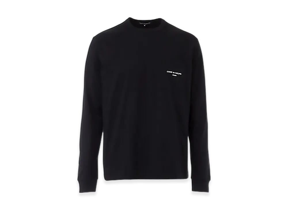 COMME des GARCONS HOMME Logo Print Long Sleeve T-shirt "Black"