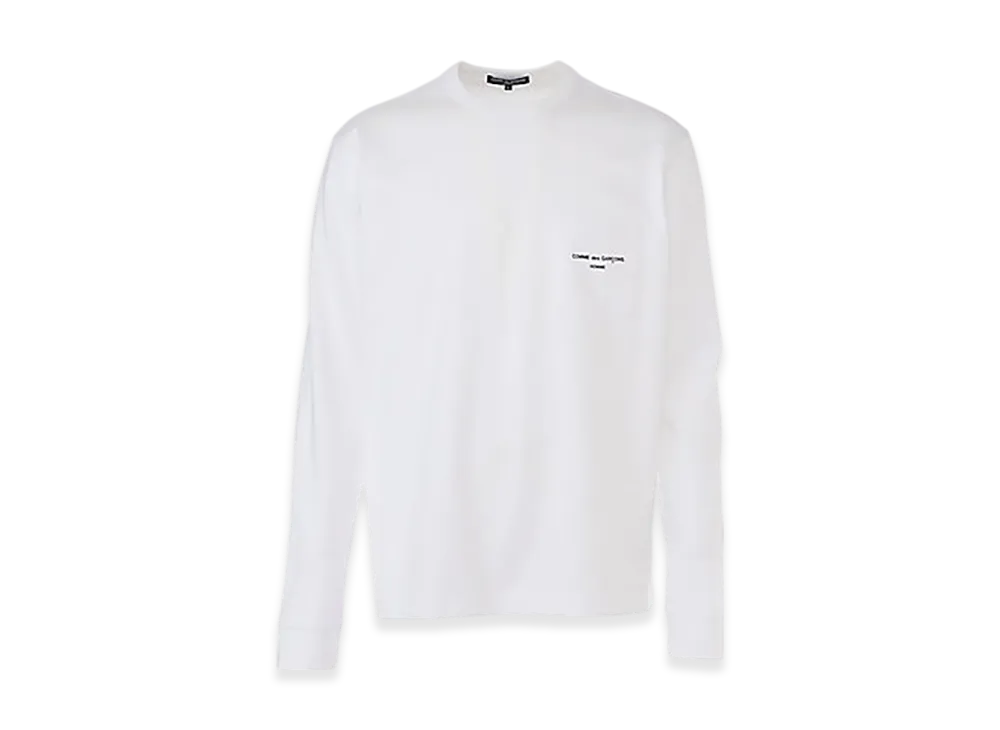 COMME des GARCONS HOMME Logo Print Long Sleeve T-shirt "White"