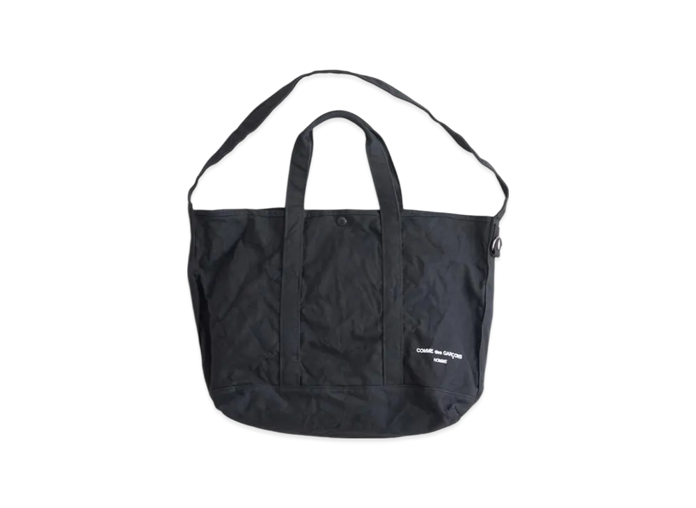コムデギャルソン オム コットンキャンバス トートバッグ "ブラック"
