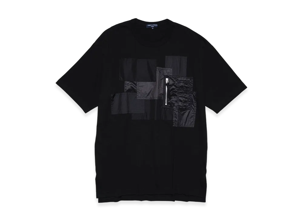 COMME des GARCONS HOMME Multi-Material Mix T-shirt "Black"