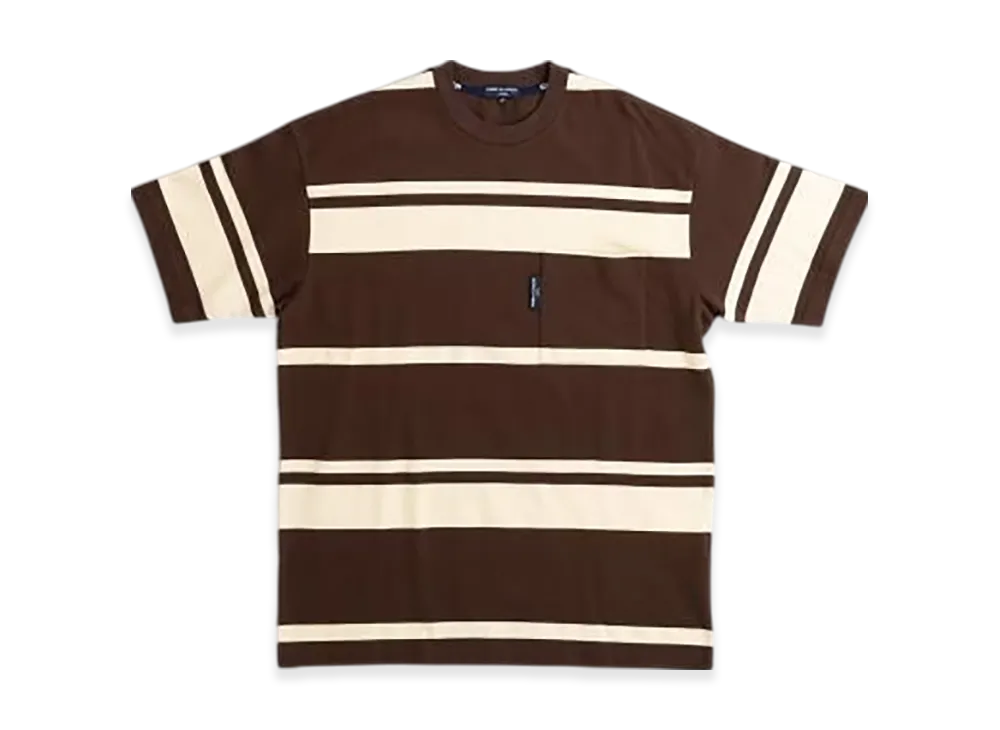 COMME des GARCONS HOMME Border T "Brown/Cream"