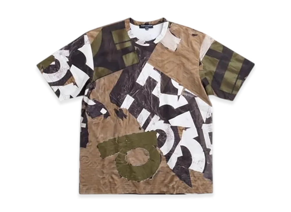 COMME des GARCONS HOMME Collage Print T "Khaki"