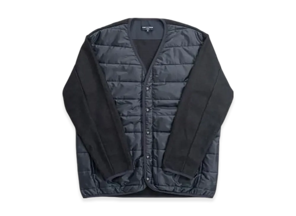 COMME des GARCONS HOMME Wool PileNylon Rip Cross Quilt Jk "Navy"