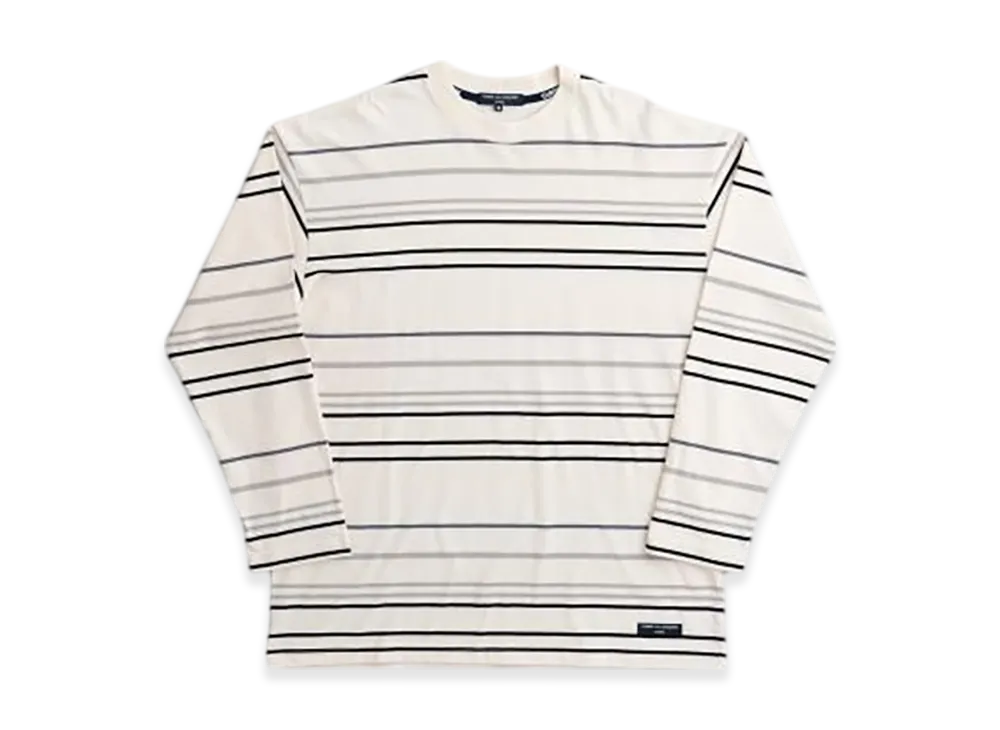 COMME des GARCONS HOMME Borde L/S T "Off White/Gray/Black"