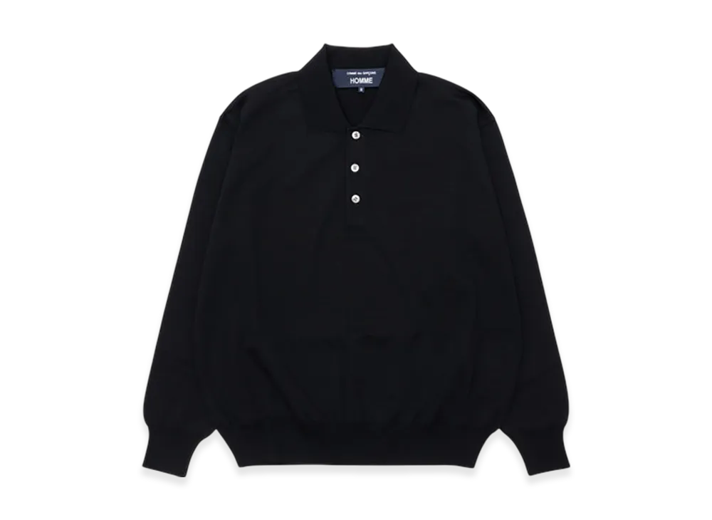 COMME des GARCONS HOMME Worsted Wool Jersey "Black"