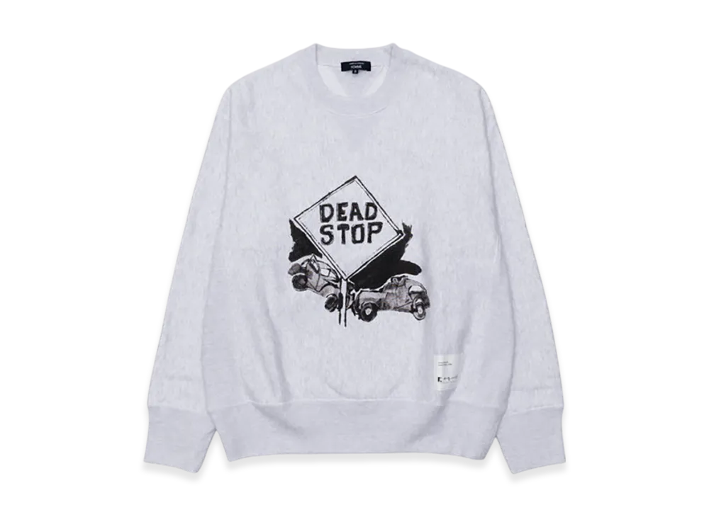 COMME des GARCONS HOMME Cotton Tight Tension Terry ClothGarment Print "Lght Gry/ Black"