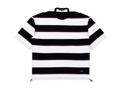 COMME des GARCONS HOMME Cotton Jersey Multi Horizontal Stripes "Blk/Brn/Wht"