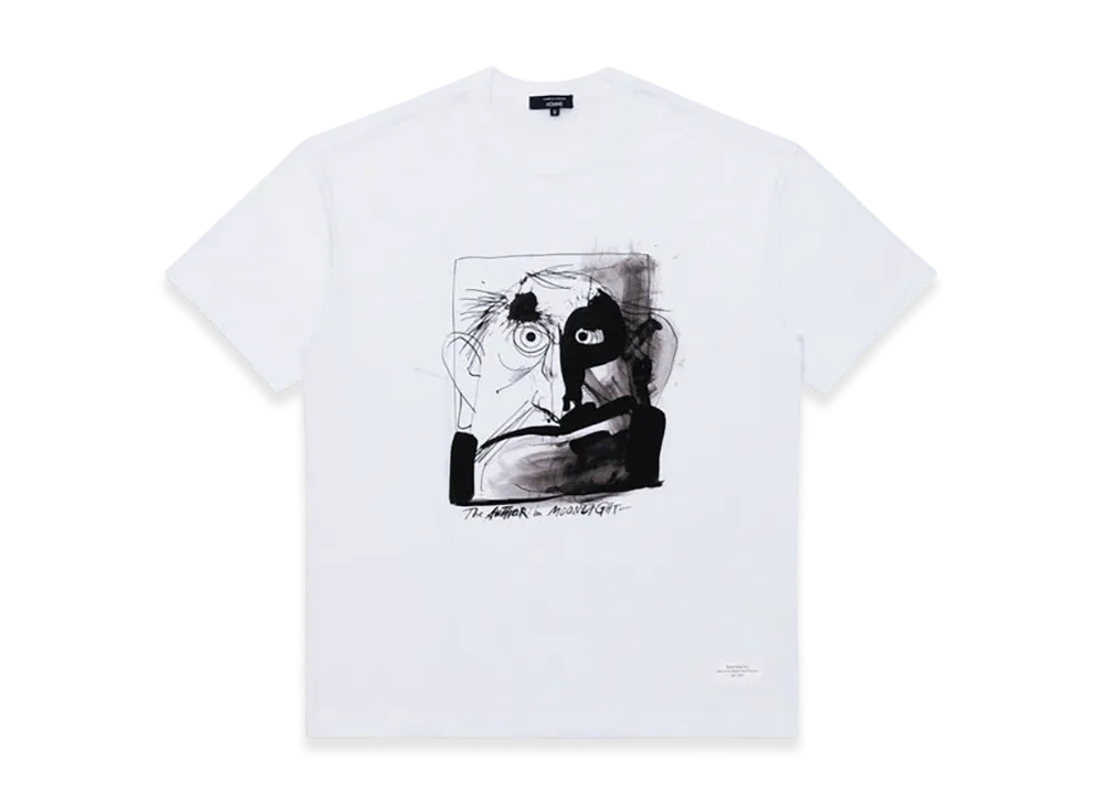 COMME des GARCONS HOMME Cotton JerseyGarment Print "Wht/BlkB Pattern"