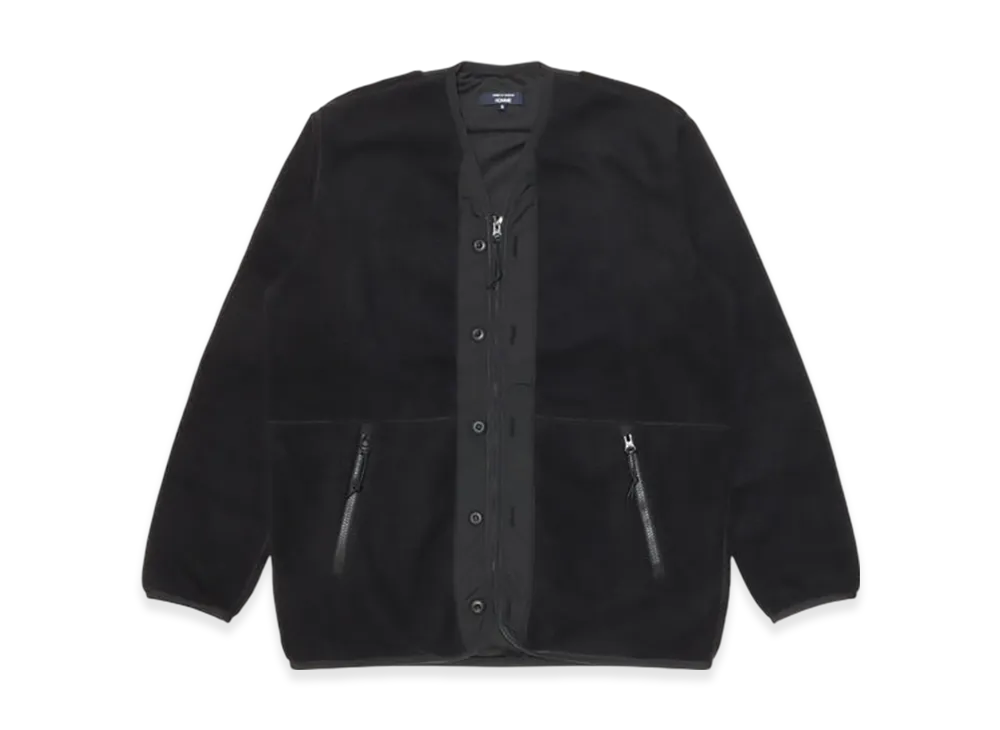 COMME des GARCONS HOMME Polyester Boa X Polyester Taffeta "Black"