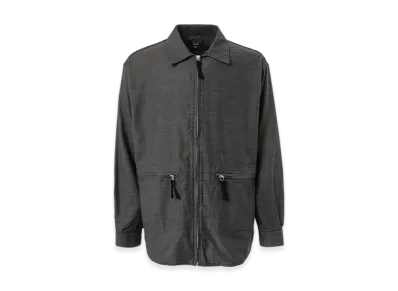 COMME des GARCONS HOMME Cotton Check Zip Shirt "Grey"