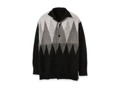 COMME des GARCONS HOMME Wool Knit Docking Shirt "Black/Grey"