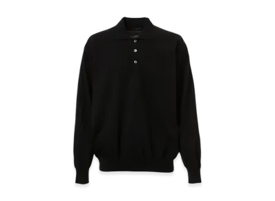 COMME des GARCONS HOMME Wool Knit Polo Shirts "Black"