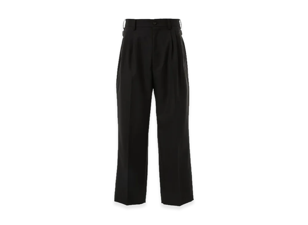 COMME des GARCONS HOMME Wool Serge 2 Tack Pants "Black"