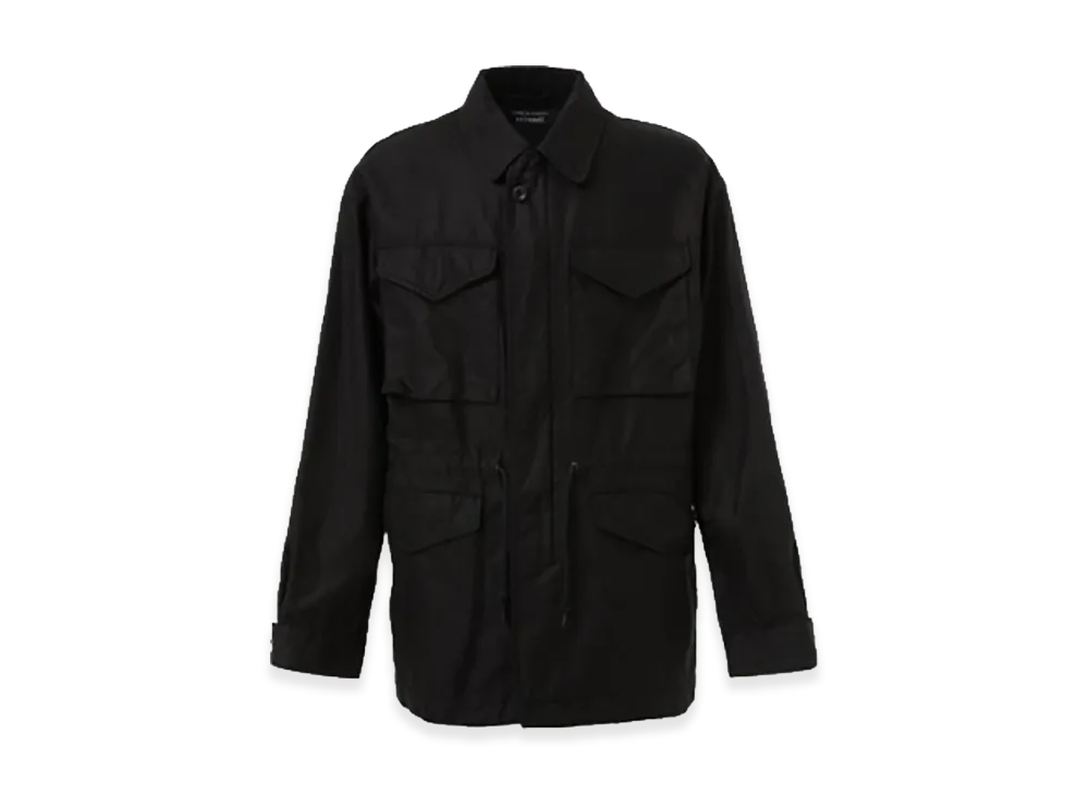 COMME des GARCONS HOMME Cotton Linen Military Blouson "Black"