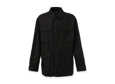 COMME des GARCONS HOMME Cotton Linen Military Blouson "Black"