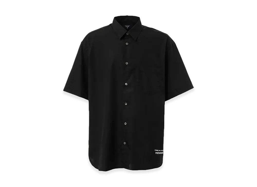 COMME des GARCONS HOMME Cotton Plain Logo Shirts "Black"